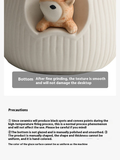 Mushroom Ceramic Tea Kettle Coffee Set