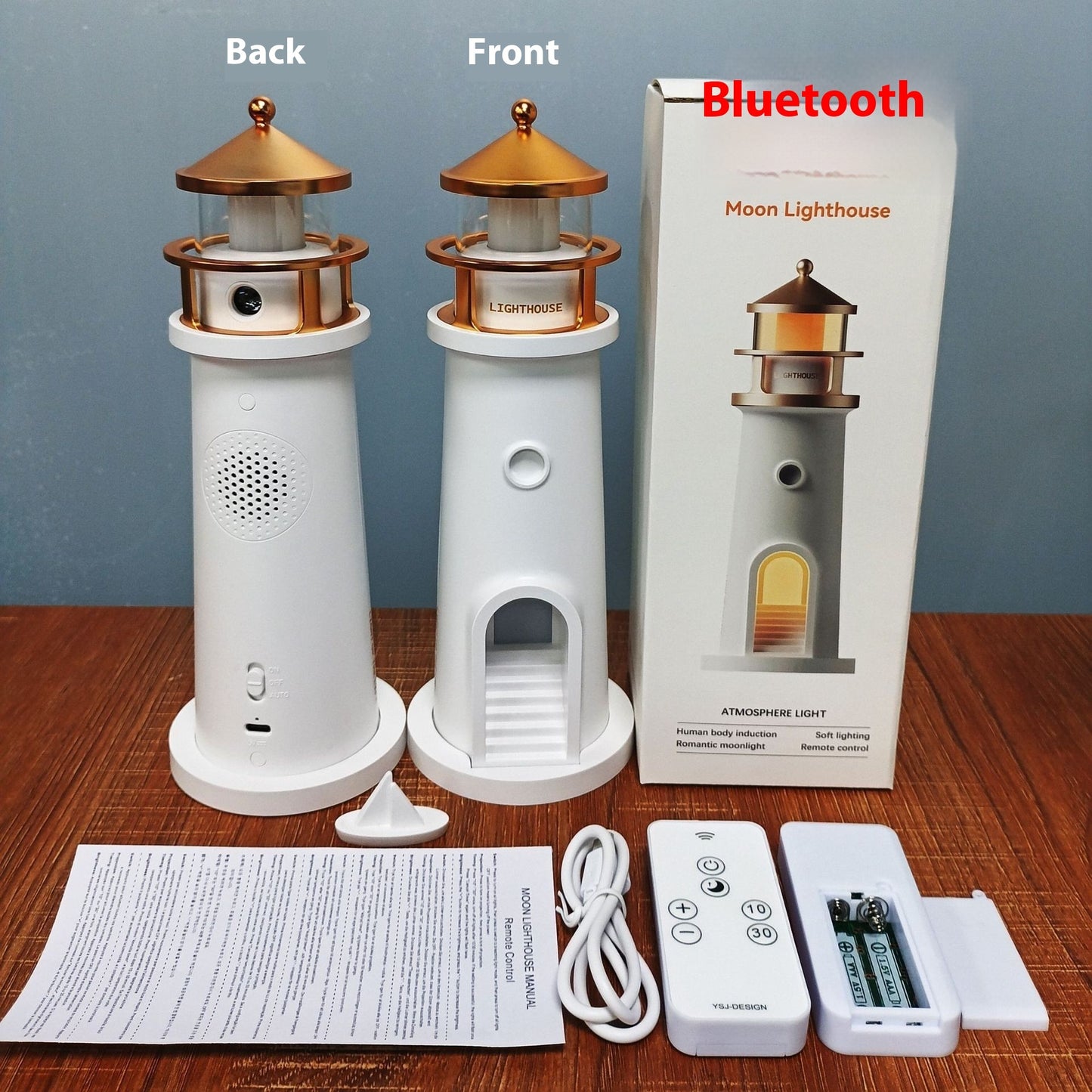 Human Body Induction Moonlight Lighthouse Table Lamp 🌕