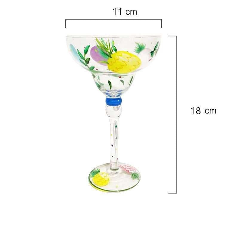 Hand-painted Margarita Crystal Glass