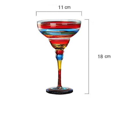 Hand-painted Margarita Crystal Glass