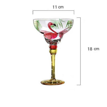 Hand-painted Margarita Crystal Glass