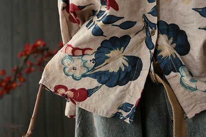 Loose Artistic Floral Shirt