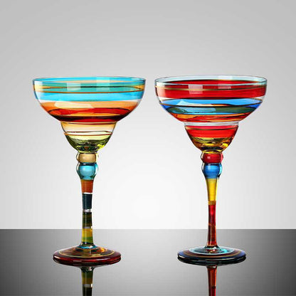 Hand-painted Margarita Crystal Glass