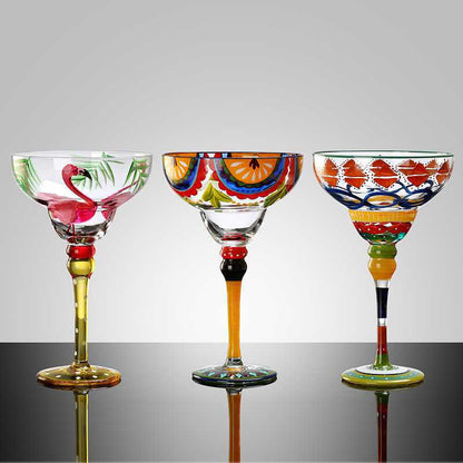 Hand-painted Margarita Crystal Glass
