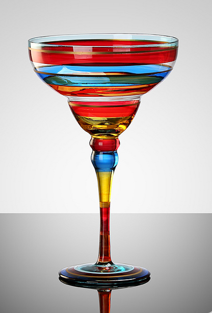 Hand-painted Margarita Crystal Glass