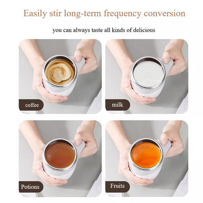 Magnetized Self-Stirring Cup