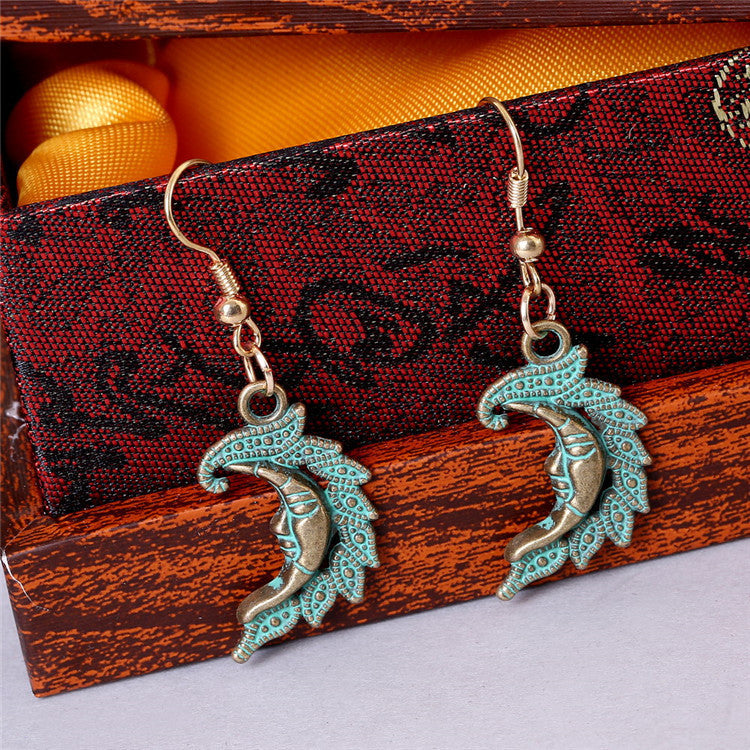 Vintage Alloy Hanging Earrings
