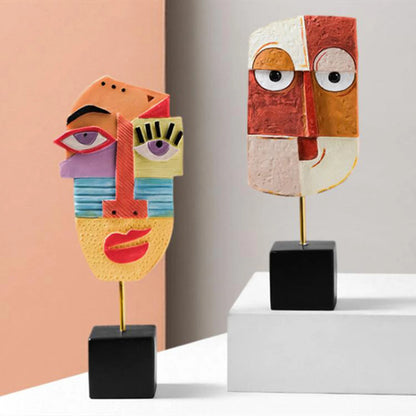 Abstract Face Art Sculptures