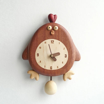 Cockatoo Chicken Pendulum Wall Clock