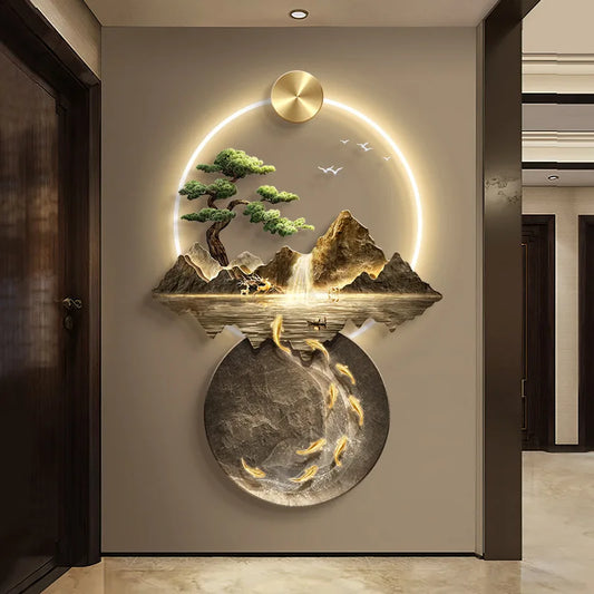 Luxury Serene Landscape LED Wall Fixture