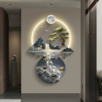Luxury Serene Landscape LED Wall Fixture