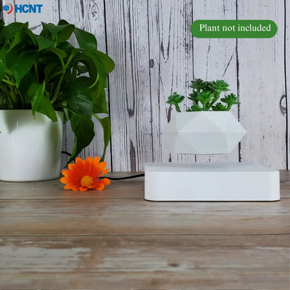 White Magnetic Levitation / Rotation Pot