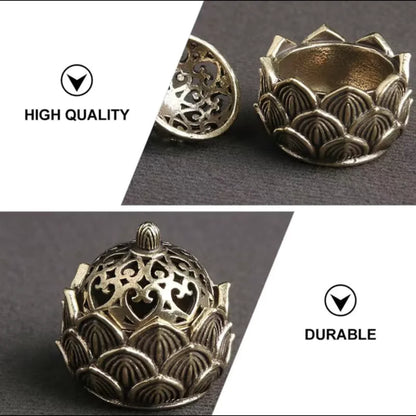 Stainless Steel Hollow Lotus Incense Burner