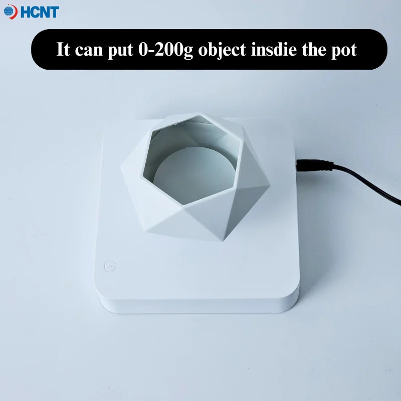 White Magnetic Levitation / Rotation Pot