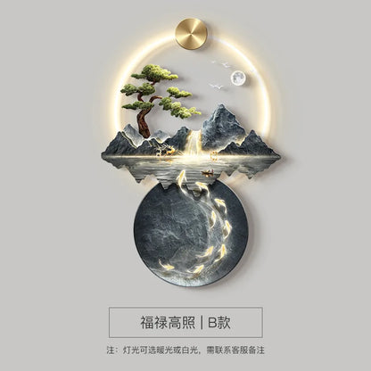 Luxury Serene Landscape LED Wall Fixture