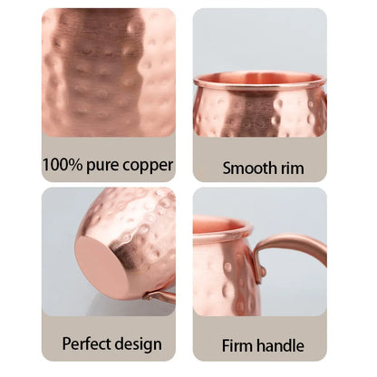 100% Pure Solid Copper Cups