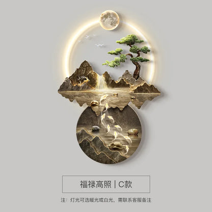 Luxury Serene Landscape LED Wall Fixture