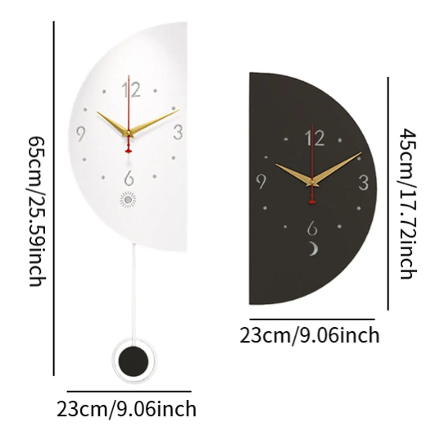 Double Sided Minimalist Corner Wall Clock