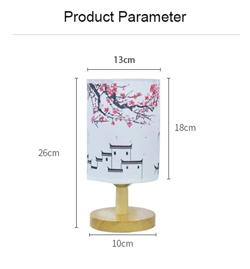 Plum Blossoms Textile Lampshades