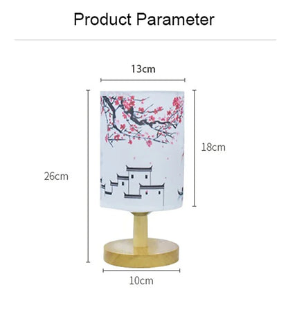 Plum Blossoms Textile Lampshades