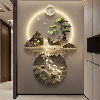 Luxury Serene Landscape LED Wall Fixture