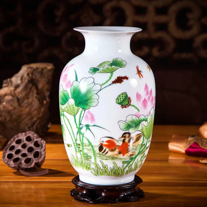 Handcrafted Chinese Style Ceramic Vases