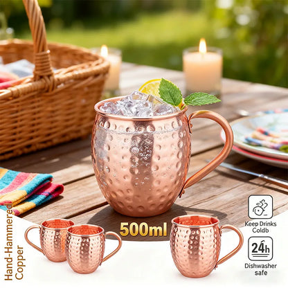 100% Pure Solid Copper Cups