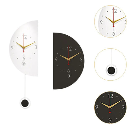 Double Sided Minimalist Corner Wall Clock