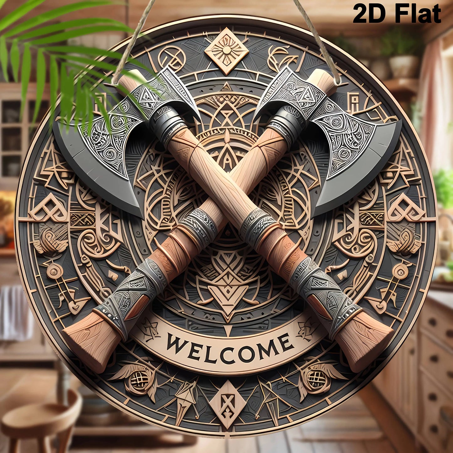 Viking Axes Welcome Sign