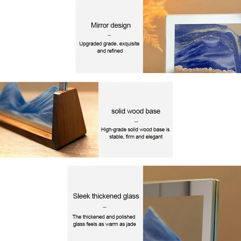 Tempered Glass Quicksand Hourglass