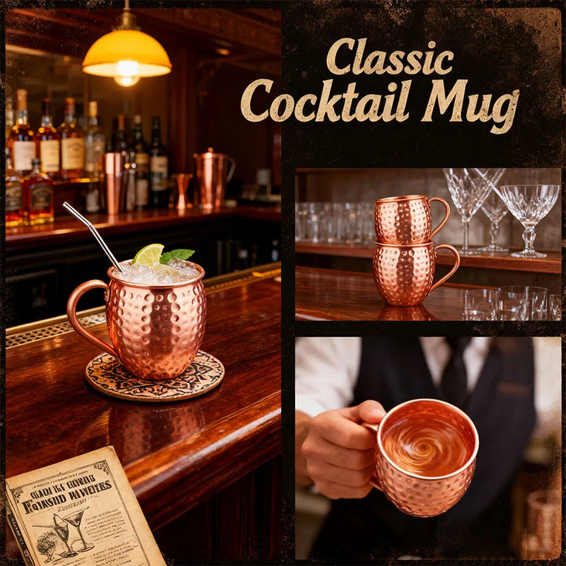 100% Pure Solid Copper Cups