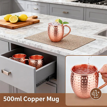 100% Pure Solid Copper Cups