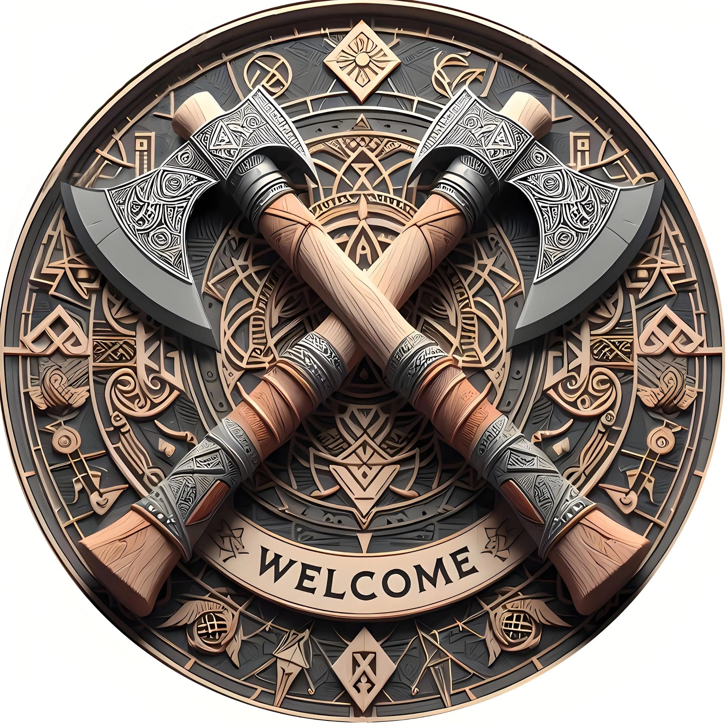 Viking Axes Welcome Sign