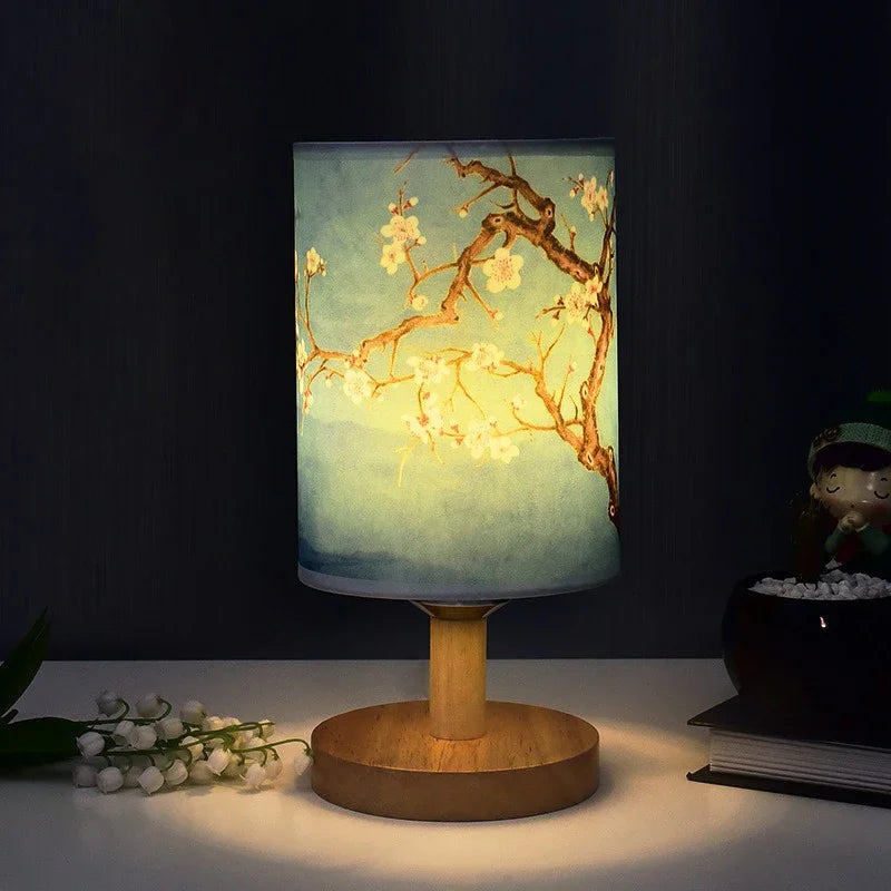 Plum Blossoms Textile Lampshades