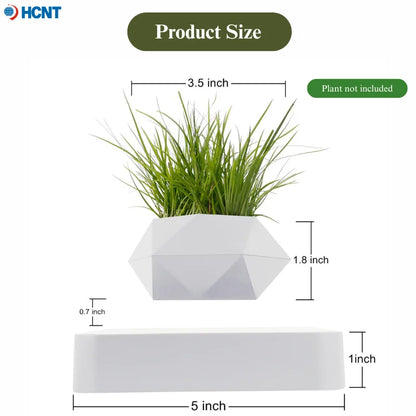 White Magnetic Levitation / Rotation Pot