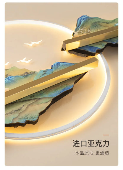 Luxury Serene Landscape LED Wall Fixture