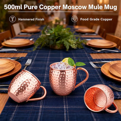 100% Pure Solid Copper Cups