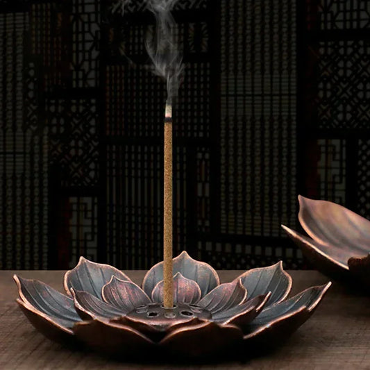Lotus Alloy Incense Burner / Stick Holder Plater 🪷