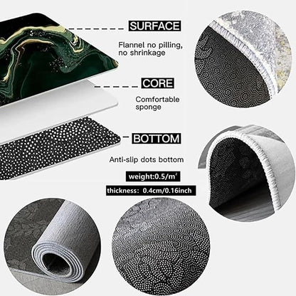 Yoga mat with features highlighted on a white background