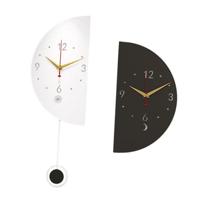 Double Sided Minimalist Corner Wall Clock