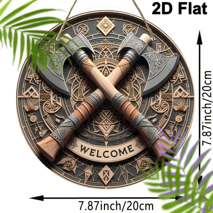 Viking Axes Welcome Sign