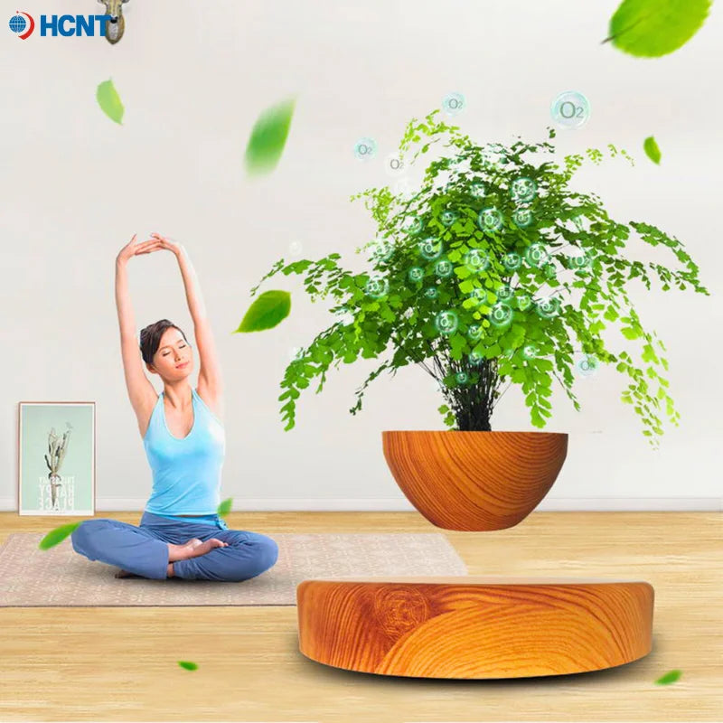 Red Magnetic Levitation / Rotation Pot