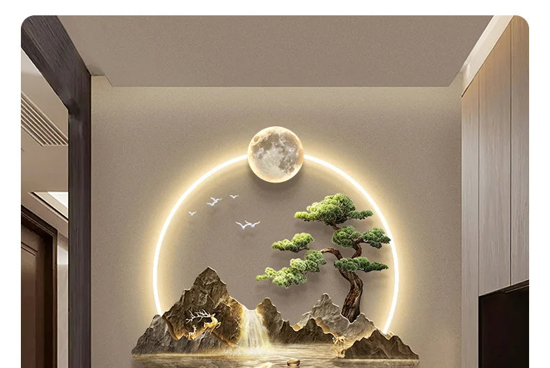 Luxury Serene Landscape LED Wall Fixture