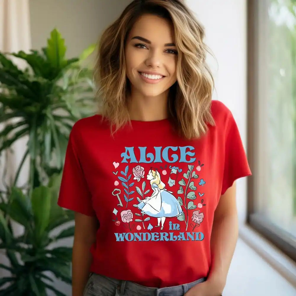 Alice in Wonderland T-shirt 100% Cotton
