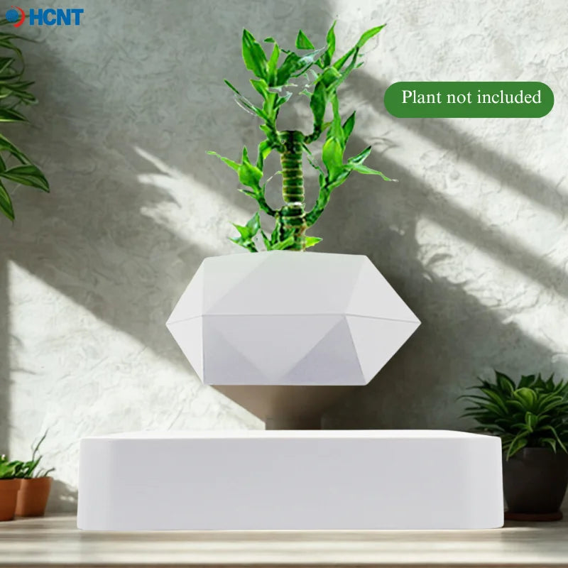 White Magnetic Levitation / Rotation Pot
