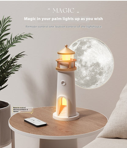 Human Body Induction Moonlight Lighthouse Table Lamp 🌕