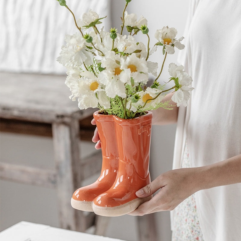 Boots Ceramic Flowerpot