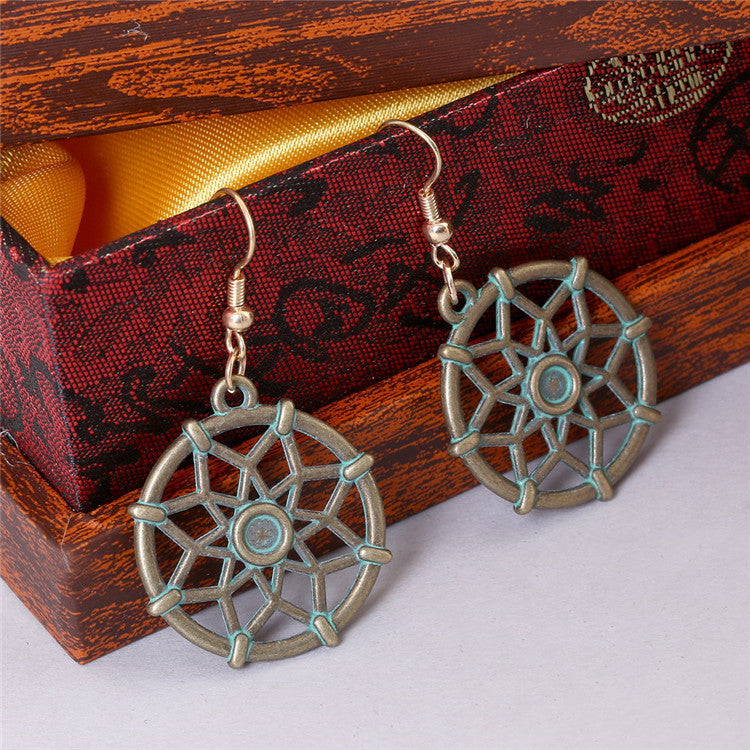 Vintage Alloy Hanging Earrings