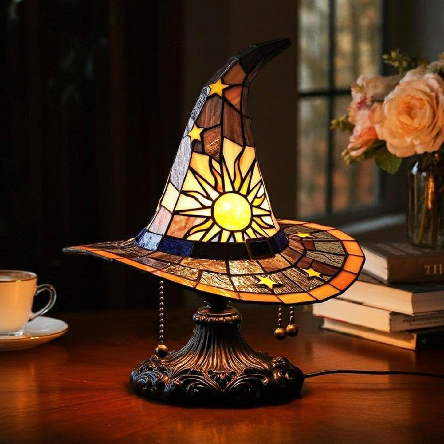 Witch Hat Glass Lamp
