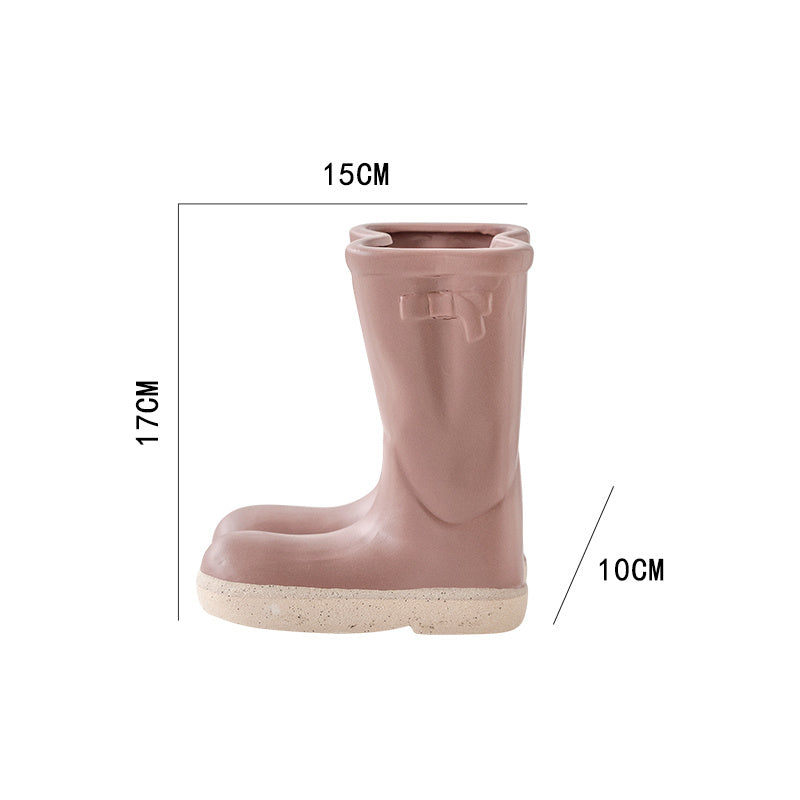 Boots Ceramic Flowerpot